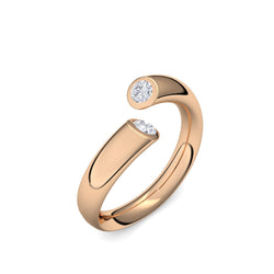 Damenring Offen Rosegold Brillant