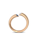 Damenring Offen Rosegold Saphir