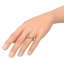 Damenring Offen Rosegold Saphir