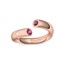 Damenring Offen Rotgold Rubin