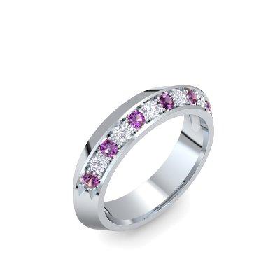 Damenring Stein Platin Amethyst