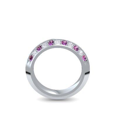 Damenring Stein Platin Amethyst