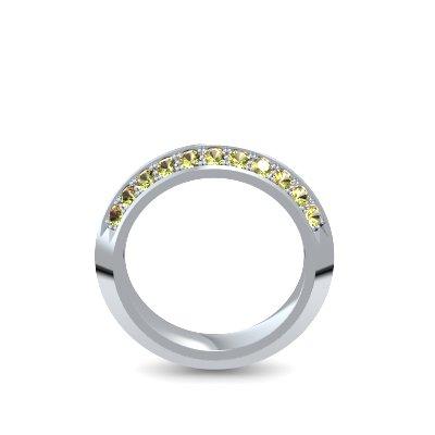 Damenring Stein Platin Peridot