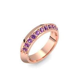 Damenring Stein Rosegold Amethyst