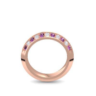 Damenring Stein Rosegold Amethyst