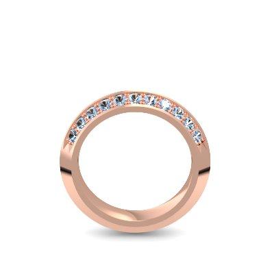 Damenring Stein Rosegold Blautopas