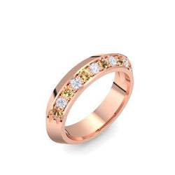 Damenring Stein Rosegold Citrin