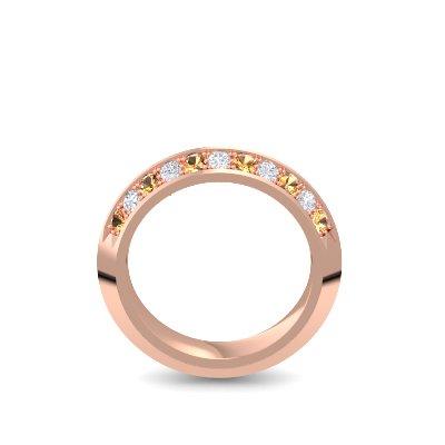 Damenring Stein Rosegold Citrin