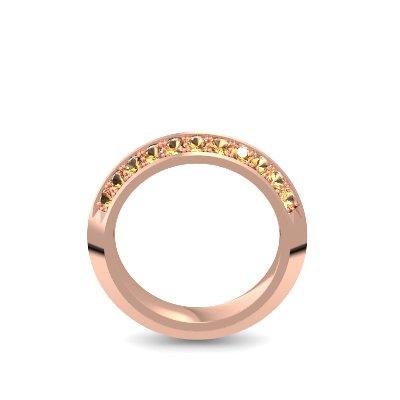 Damenring Stein Rosegold Citrin