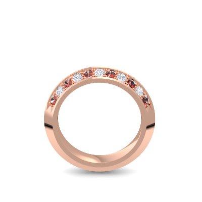 Damenring Stein Rosegold Granat