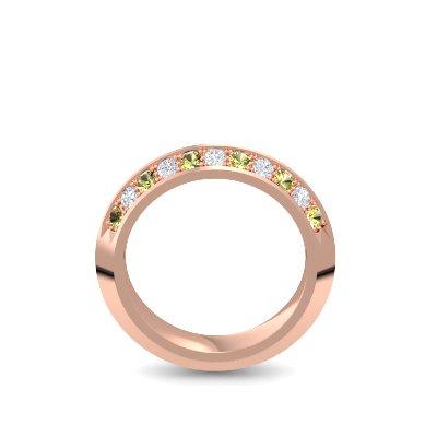 Damenring Stein Rosegold Peridot