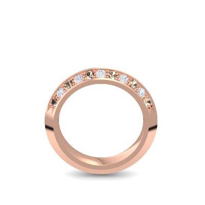 Damenring Stein Rosegold Rauchquarz