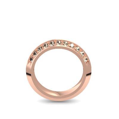 Damenring Stein Rosegold Rauchquarz