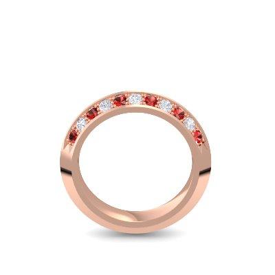 Damenring Stein Rosegold Rubin