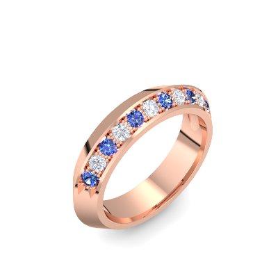 Damenring Stein Rosegold Saphir