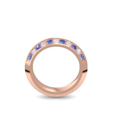 Damenring Stein Rosegold Saphir