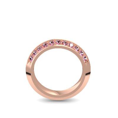 Damenring Stein Rosegold Turmalinpink