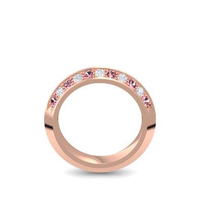 Damenring Stein Rosegold Turmalinpink