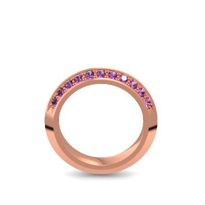 Damenring Stein Rotgold Amethyst