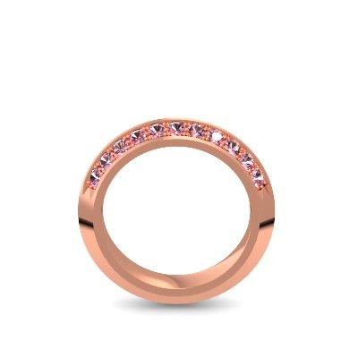 Damenring Stein Rotgold Turmalinpink