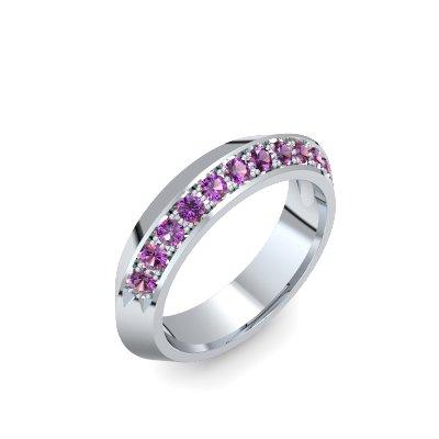 Damenring Stein Silber Amethyst