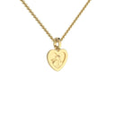 Halskette Damen Herz Engel Gelbgold