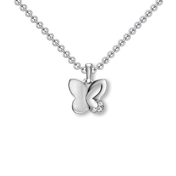 Halskette Frauen Schmetterling Silber Zirkonia