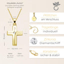 Halskette Kreuz Gelbgoldvergoldet Zirkonia