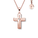 Halskette Kreuz Rosegoldvergoldet Zirkonia