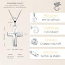 Halskette Kreuz Silber Zirkonia