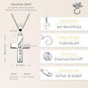 Halskette Kreuzanhaenger Silber Zirkonia