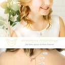 Kreuz Kette Damen Rosegoldvergoldet Zirkonia