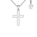 Kreuz Kette Damen Silber Zirkonia