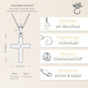 Kreuz Kette Damen Silber Zirkonia