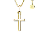 Kreuz Kette Gelbgoldvergoldet