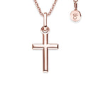 Kreuz Kette Rosegoldvergoldet
