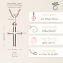 Kreuz Kette Rosegoldvergoldet