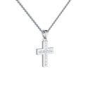 Kreuz Kette Silber Zirkonia