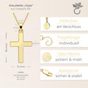 Kreuzkette Damen Gelbgold