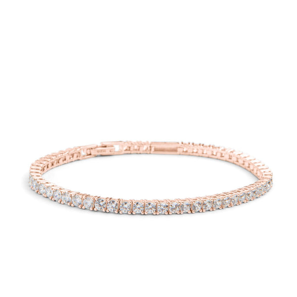 AMOONIC Match Armband aus 925 Sterling Silber rosegold vergoldet mit Zirkonia.