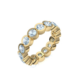 Memory Ring Gelbgold Aquamarin