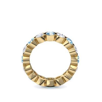 Memory Ring Gelbgold Aquamarin