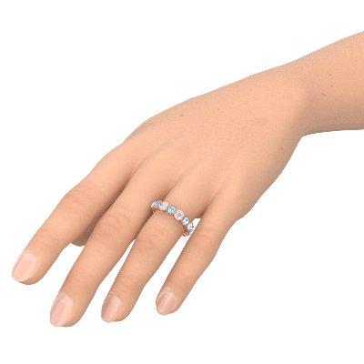 Memory Ring Rosegold Aquamarin