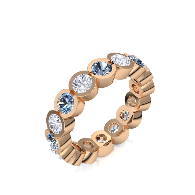 Memory Ring Rosegold Blautopas