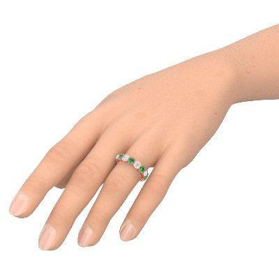 Memory Ring Rosegold Smaragd