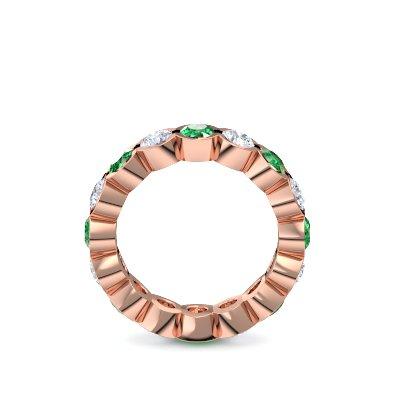 Memory Ring Rosegold Smaragd