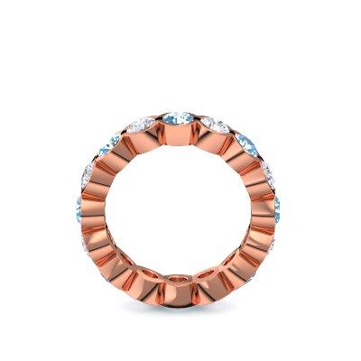 Memory Ring Rotgold Aquamarin