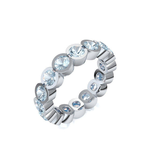 Memory Ring Silber Aquamarin