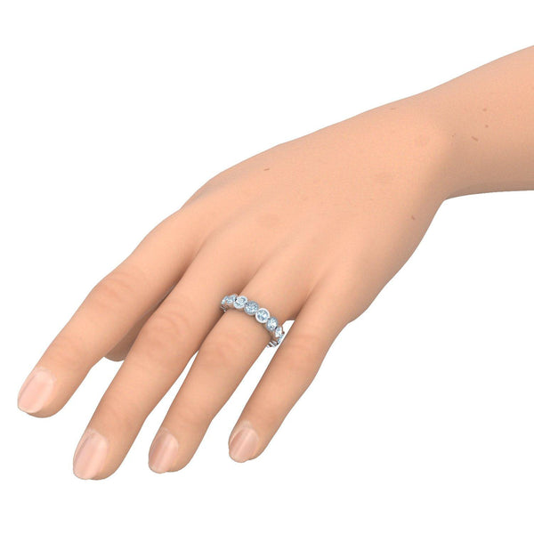 Memory Ring Silber Aquamarin