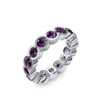 Memory Ring Weissgold Amethyst